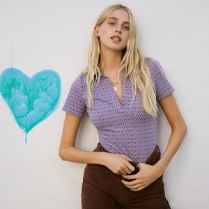 Zara geometric print cutout bodysuit